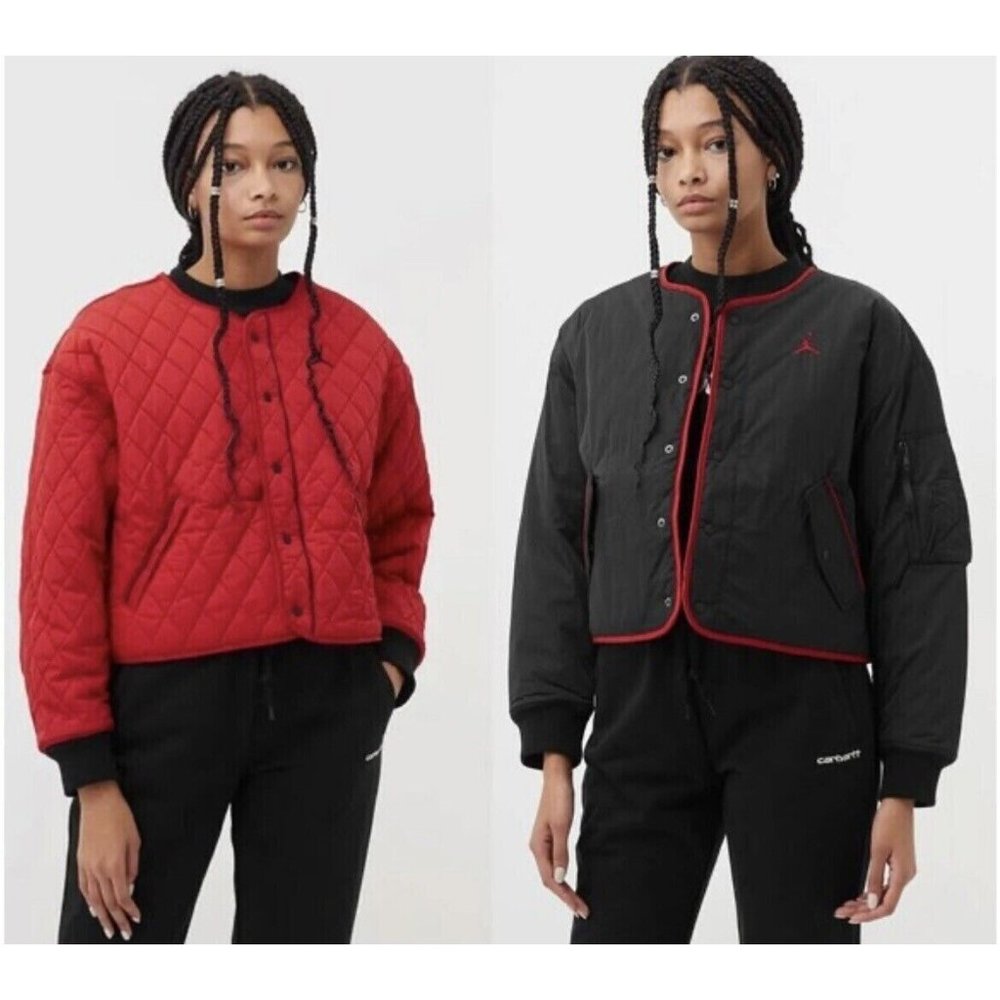 NEW $250 NIKE Air Jordan Womens QUILTED REVERSIBLE Jacket Size MEDIUM DH0647-010